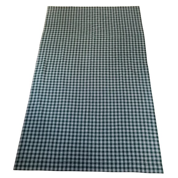 Green Plaid Drapes, Lined w/Valances - Picture 4 of 9